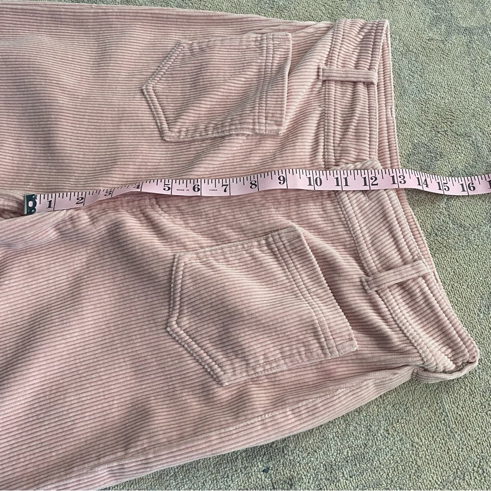 Sezane Corduroy Trouser FR 36 US 4 Light Pink Patch Pockets 100% Cotton Petite - Picture 12 of 13